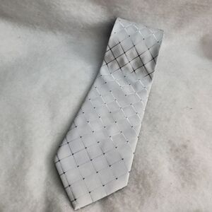 Angelo Rossi La Collezioni Gray Box Pattern Mens Tie